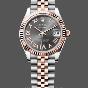 Replique Rolex Datejust 31-278271 0030, cadran gris ardoise, diamant VI, Femmes Gris