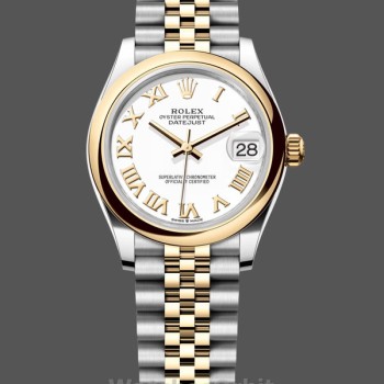 Replique Rolex Datejust 31mm Yellow Gold White Roman Dial Femmes - M278243 0002 White Dial