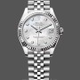 Replique Rolex Day Date 36-118138 unisexe, or jaune massif 18K, cadran romain blanc Blanc