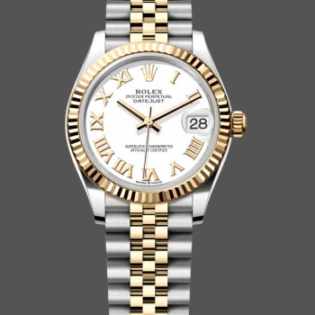 Replique Rolex Datejust 31-278273 0002, Cadran blanc, Femmes Blanc