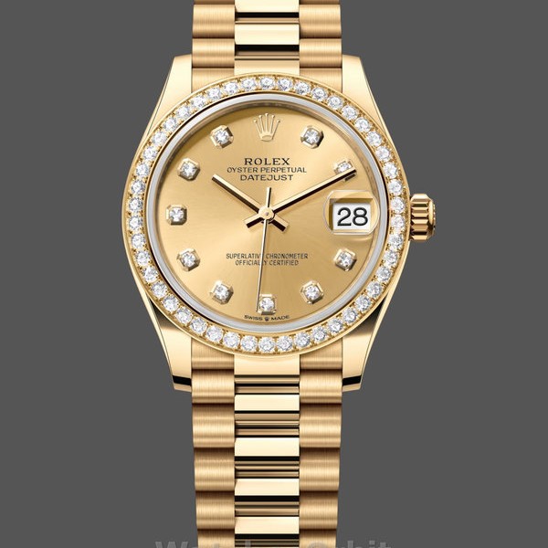 Replique Rolex Datejust 31mm Champagne Cadran or jaune 278288RBR 0005 Cadran champagne pour femme