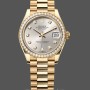 Replique Rolex Datejust 31-M278288RBR 0028 pour femme, or jaune, cadran argenté à diamants, lunette à diamants, cadran argenté pour femme
