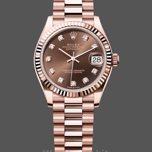 Replique Rolex Datejust 31mm Cadran Chocolat Diamant pour Femme m278275 0010 Cadran Chocolat pour Femme