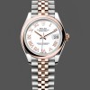 Replique Rolex Day Date 36-m128396TBR 0016 pour femme, platine, turquoise, cadran romain serti de diamants, lunette en diamants, bleu