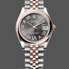 Replique Rolex Datejust 31mm Rose Gold & Stainless Steel Rhodium Roman VI Dial pour femme - M278241 0030 Grey Dial