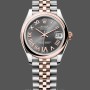 Replique Rolex Datejust 31mm Rose Gold & Stainless Steel Rhodium Roman VI Dial pour femme - M278241 0030 Grey Dial
