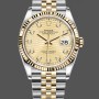 Replique Unisexe - Rolex Datejust 36 126233 0045 Champagne Cadran cannelé à diamants Cadran Champagne
