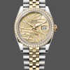 Replique Rolex Datejust 36-126283RBR, Golden Palm Motif, cadran 0023, bracelet jubilé Cadran Golden Palm Motif pour femme