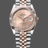 Replique Rolex Datejust 36-m126231 0027, acier et or Everose, cadran romain pavé de diamants roses, cadran or rose, pour femmes