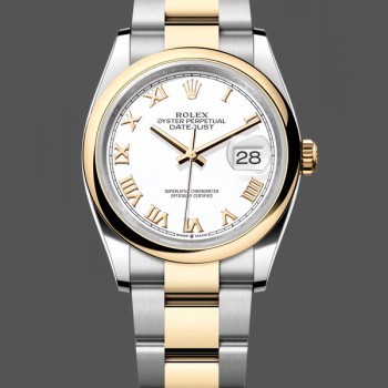 Replique Hommes - Rolex Oyster Perpetual 41-124300 0001, lunette lisse, bracelet Oyster, cadran argent, argent