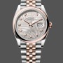 Replique Bracelet Oyster pour femme Rolex Datejust 36mm Silver Palm Motif Dial - 126201 0038 Silver Palm Motif Set With Diamonds
