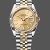 Replique Rolex Datejust 36mm Unisex-126233 0015-Champagne Cadran indexé - Lunette cannelée Champagne