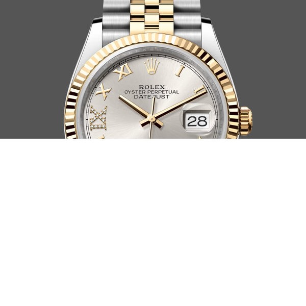 Replique Rolex Datejust 36mm Unisex-126233 0031-Argent Cadran chiffres romains Lunette cannelée Argent