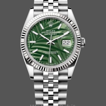 Replique Rolex Datejust 36mm Cadran Index Palmier Vert Jubilee pour Femme - 126234 0047 Cadran Vert