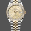 Replique Rolex Datejust 36mm or jaune et acier cadran champagne 126283RBR cadran champagne pour femme