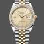 Replique Rolex Datejust 36mm or jaune et acier cadran champagne 126283RBR cadran champagne pour femme