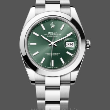 Replique Hommes - Rolex Datejust 41-m126300 0019, Green Stick Dial, Oyster, Cadran vert Hommes