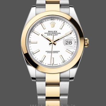 Replique Hommes - Rolex Datejust 41-m126303, Two-Tone, White Dial, Hommes Cadran blanc