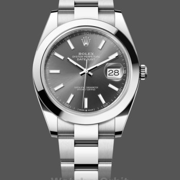 Replique Hommes - Rolex Datejust 41-M126300 0007, acier Oyster, cadran ardoise, cadran gris Hommes