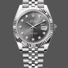 Replique Hommes - Rolex Datejust 41-m126334 0006, Rhodium Cadran diamant, lunette cannelée, cadran gris hommes