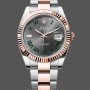 Replique Hommes - Rolex Datejust 41-m126331 0015, acier et or Everose, cadran Wimbledon, bracelet Oyster gris