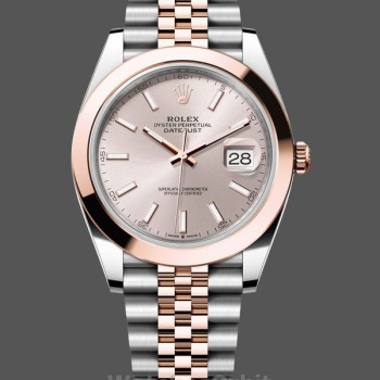 Replique Unisex's Rolex Datejust 41mm Men's-126301 0010-Rose Gold-Sundust Index Dial Sundust