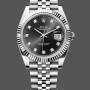 Replique Hommes Rolex Datejust 41-m126334, Rolesor, Black Diamond Dial, Hommes Cadran noir
