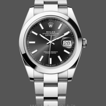 Replique Hommes - Rolex Datejust 41-126300 0011, acier Oyster, index noir, cadran noir hommes