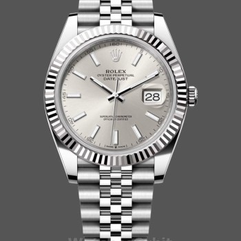 Replique Hommes - Rolex Datejust 41-126334 0004, Acier inoxydable, Cadran indexé argent, Jubilee, Cadran argenté Hommes