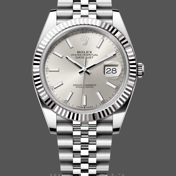 Replique Hommes - Rolex Datejust 41-126334 0004, Acier inoxydable, Cadran indexé argent, Jubilee, Cadran argenté Hommes