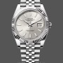 Replique Hommes - Rolex Datejust 41-126334 0004, Acier inoxydable, Cadran indexé argent, Jubilee, Cadran argenté Hommes