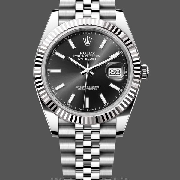Replique Hommes - Rolex Datejust 41-126333 0017, acier et or jaune, cadran diamant MOP blanc, Oyster MOP