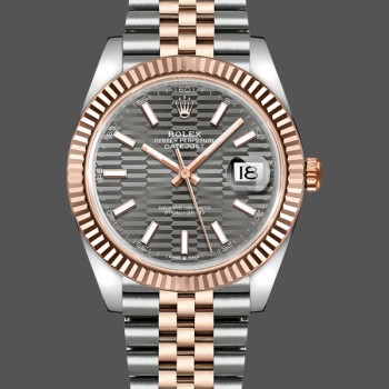 Replique Hommes - Rolex Datejust-m126331 0020, Grey Fluted Motif Dial, Cadran gris Hommes