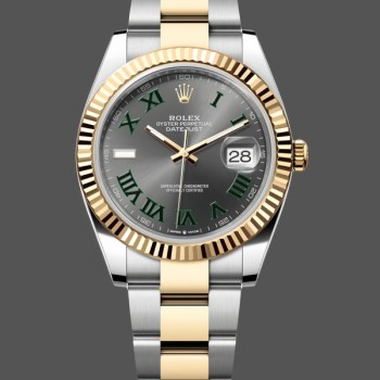 Replique Hommes - Rolex Datejust-m126333 0019, 41mm, Gris bicolore, Cadran gris hommes