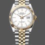 Replique Rolex Datejust 36mm Unisex-m126233 0019-White Index Dial-Fluted Bezel White pour femme