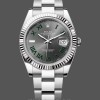 Replique Hommes Rolex Datejust 41mm Hommes-m126334 0021-Lunette cannelée-Cadran gris Wimbledon Grey Wimbledon