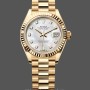 Replique Rolex Datejust-m279178 0025, 28mm, or jaune, cadran nacre, lunette cannelée, Lady MOP pour femme