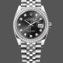 Replique Bracelet Jubilé Rolex Datejust Homme Acier inoxydable Cadran noir diamant - 126284RBR 0019 Cadran noir