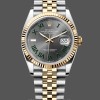Replique Rolex Datejust 36mm Unisex-m126233 0035-Two-Tone Steel & Yellow Gold-Fluted Bezel Grey