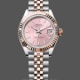 Replique Rolex Lady Datejust 31-279171 0023, bicolore, cannelé, rose jubilé, cadran rose pour femme