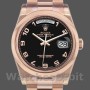 Replique Rolex Day-Date 36mm Unisex-118205-Noir Cadran arabe Noir