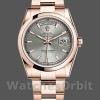 Replique Rolex Day-Date 36mm Unisex-118205-Rose Gold-Grey Dial Grey unisexe