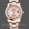 Replique Rolex Day-Date 36mm Unisex-118205-Rose Gold-Pink Diamond Dial Pink