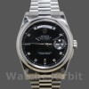 Replique Rolex Day-Date 36mm Unisex-118206-Cadran diamant noir Noir