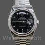 Replique Rolex Day-Date 36mm Unisex-118206-Cadran diamant noir Noir