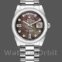 Replique Rolex Day-Date 36mm Unisex-118206-Mother of Pearl-Black Dial MOP unisexe