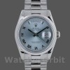 Replique Rolex Day-Date 36mm Unisex-118206-Platinum-Ice Blue Dial Ice Blue
