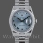 Replique Rolex Day-Date 36mm Unisex-118206-Platinum-Ice Blue Dial Ice Blue