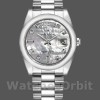 Replique Rolex Day-Date 36mm Unisex-118206-Platinum-White Mother of Pearl-Diamond Dial MOP