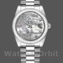 Replique Rolex Day-Date 36mm Unisex-118206-Platinum-White Mother of Pearl-Diamond Dial MOP